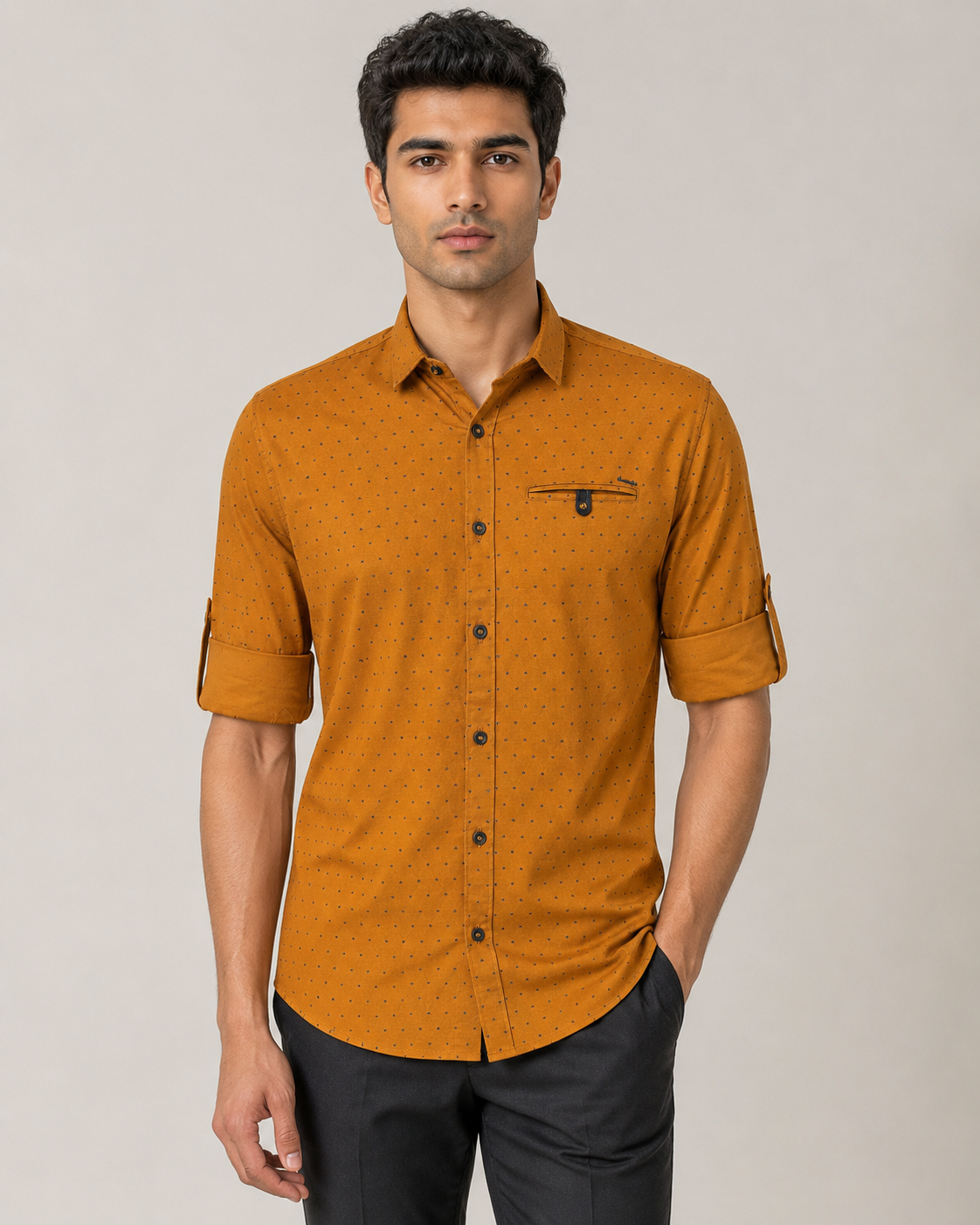 Amber Dot Cotton Shirt