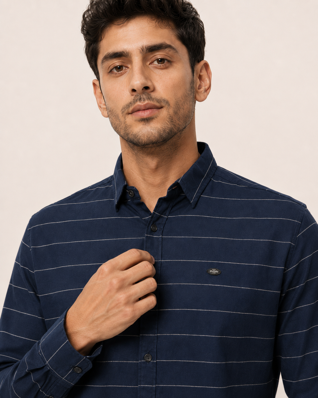 Midnight Line Cotton Shirt
