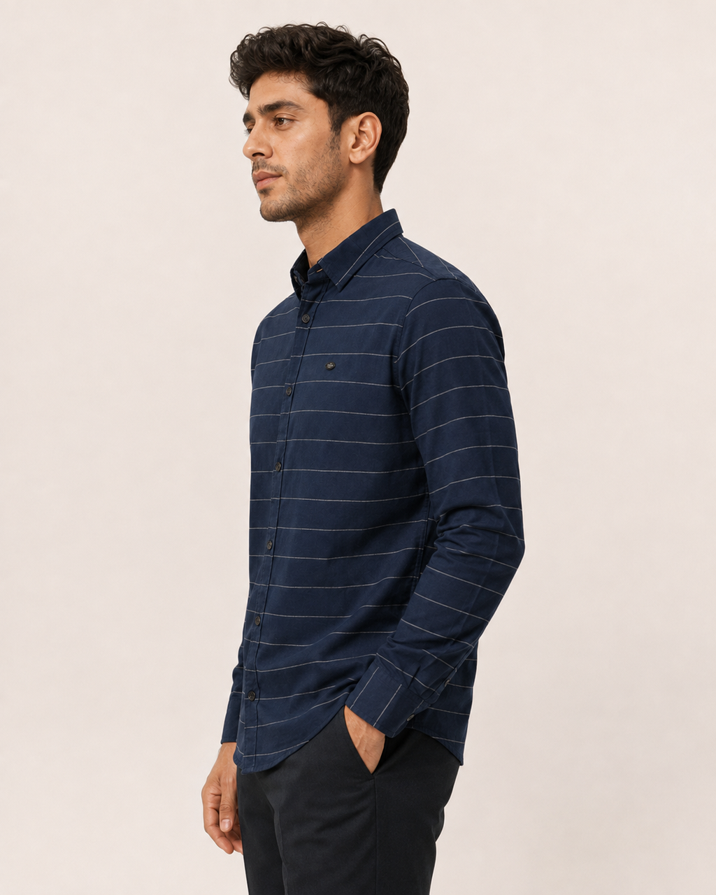 Midnight Line Cotton Shirt