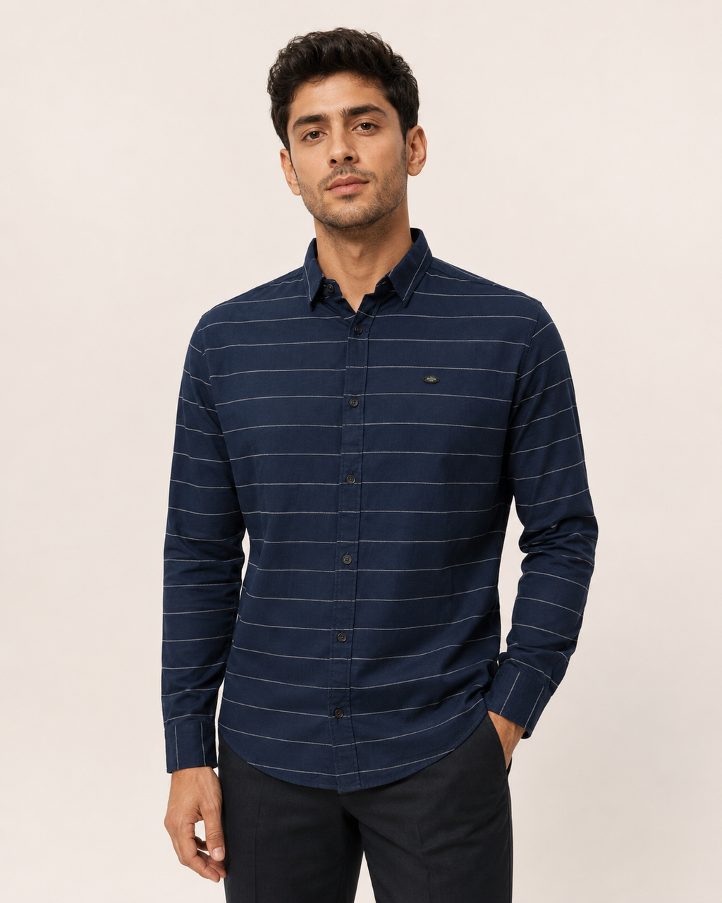 Midnight Line Cotton Shirt
