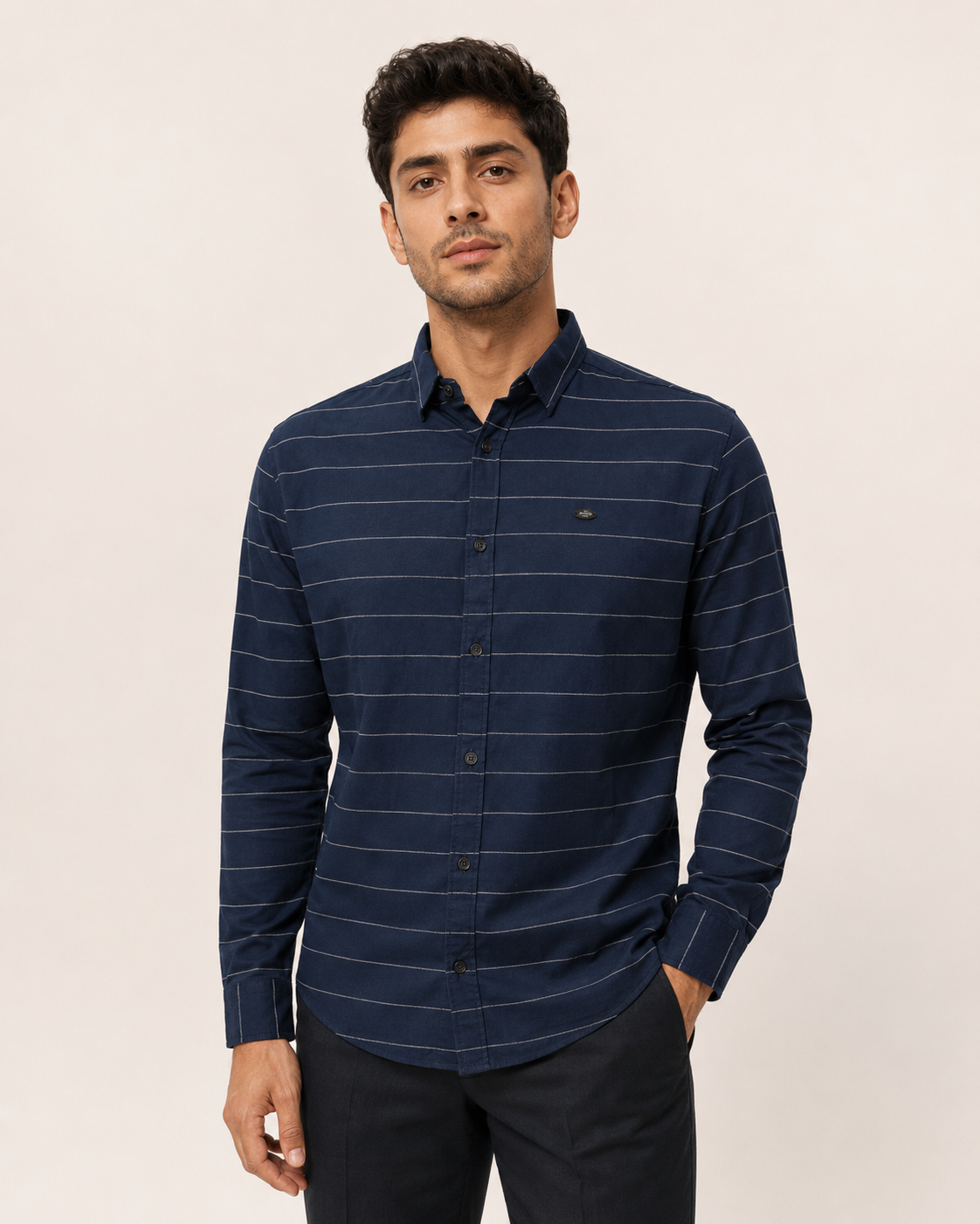Midnight Line Cotton Shirt