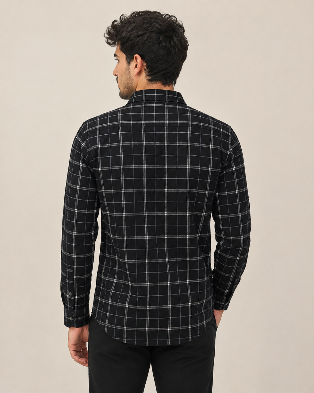 Onyx Grid Cotton Shirt