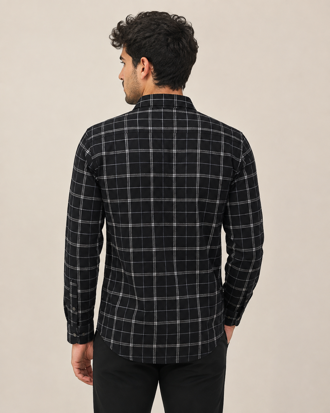 Onyx Grid Cotton Shirt