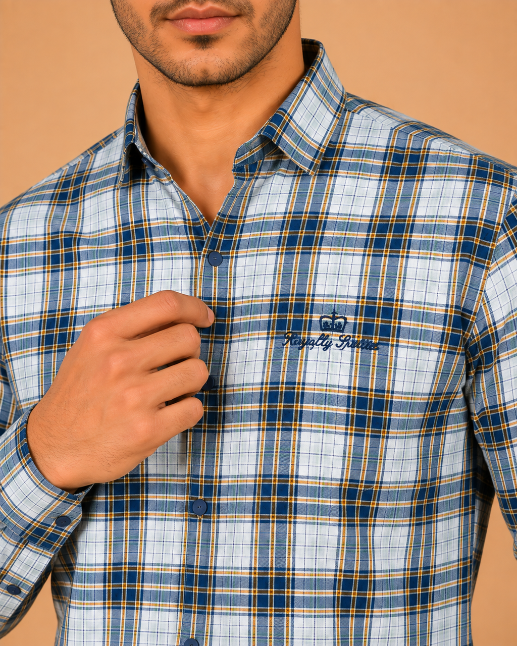 Sky Heritage Plaid Cotton Shirt
