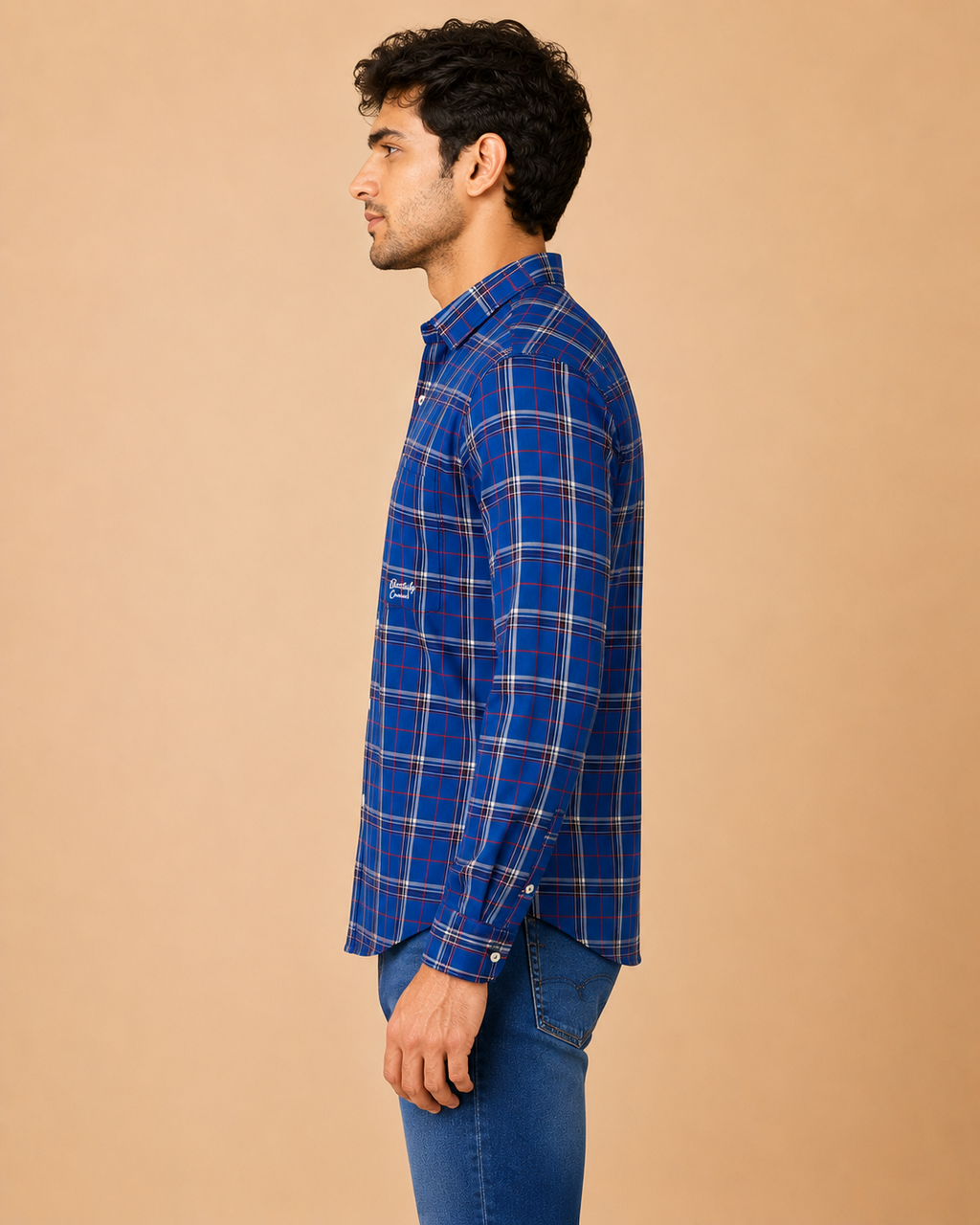 Cobalt Heritage Plaid Cotton Shirt