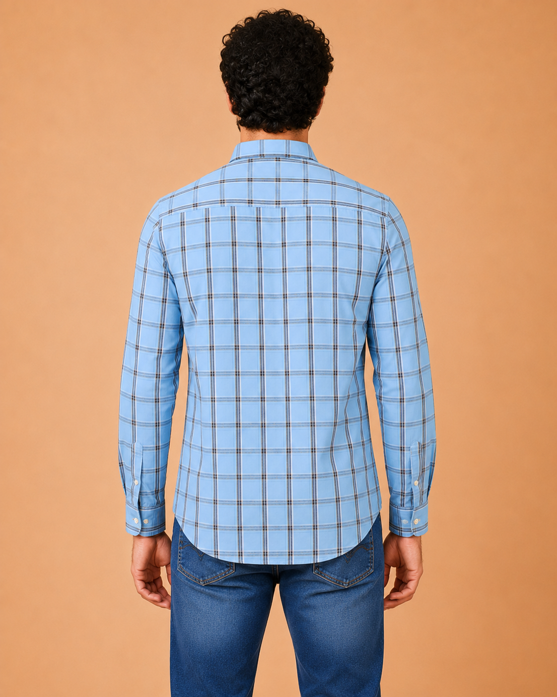 Azure Heritage Plaid Cotton Shirt