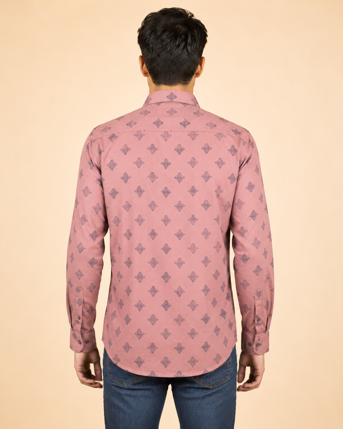 Rosewood Motif Cotton Shirt