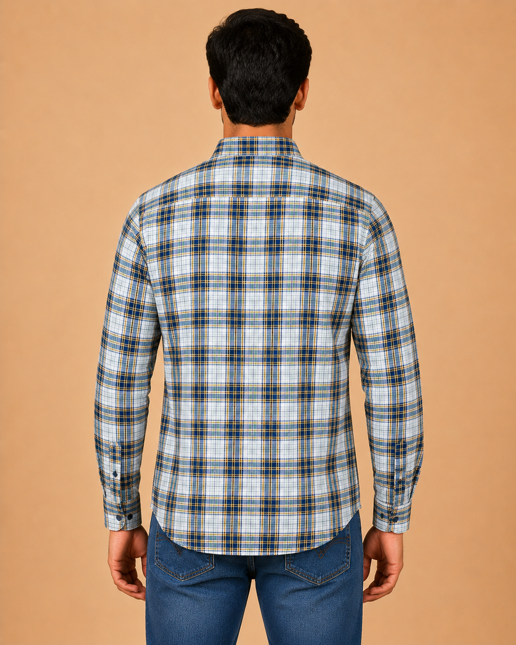 Sky Heritage Plaid Cotton Shirt