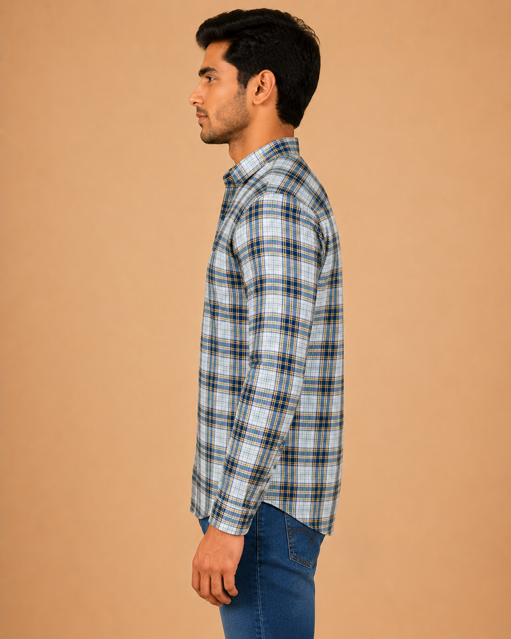 Sky Heritage Plaid Cotton Shirt