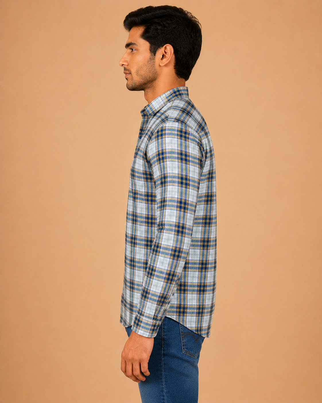 Sky Heritage Plaid Cotton Shirt