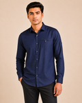 Midnight Ember Dot Cotton Shirt