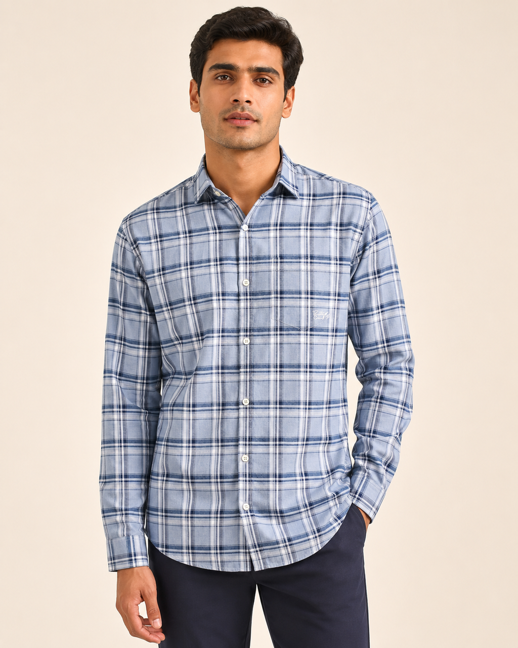 Skyline Plaid Cotton Shirt