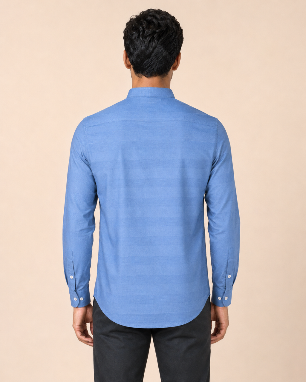 Sky Crest Textured Cotton Shirt
