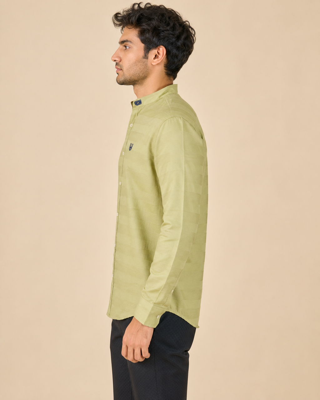 Sage Regent Textured Cotton Shirt