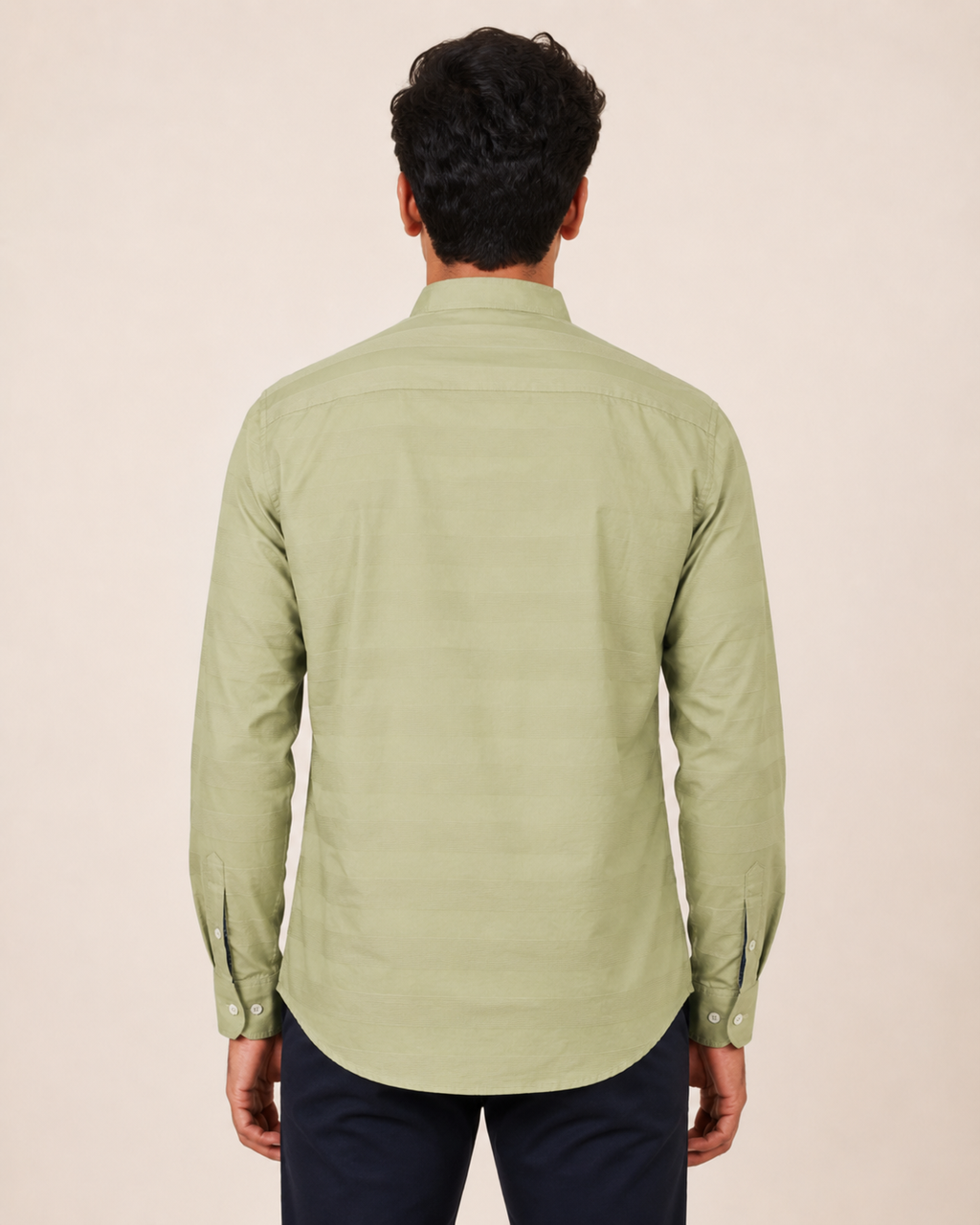 Sage Regent Textured Cotton Shirt