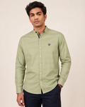 Sage Regent Textured Cotton Shirt