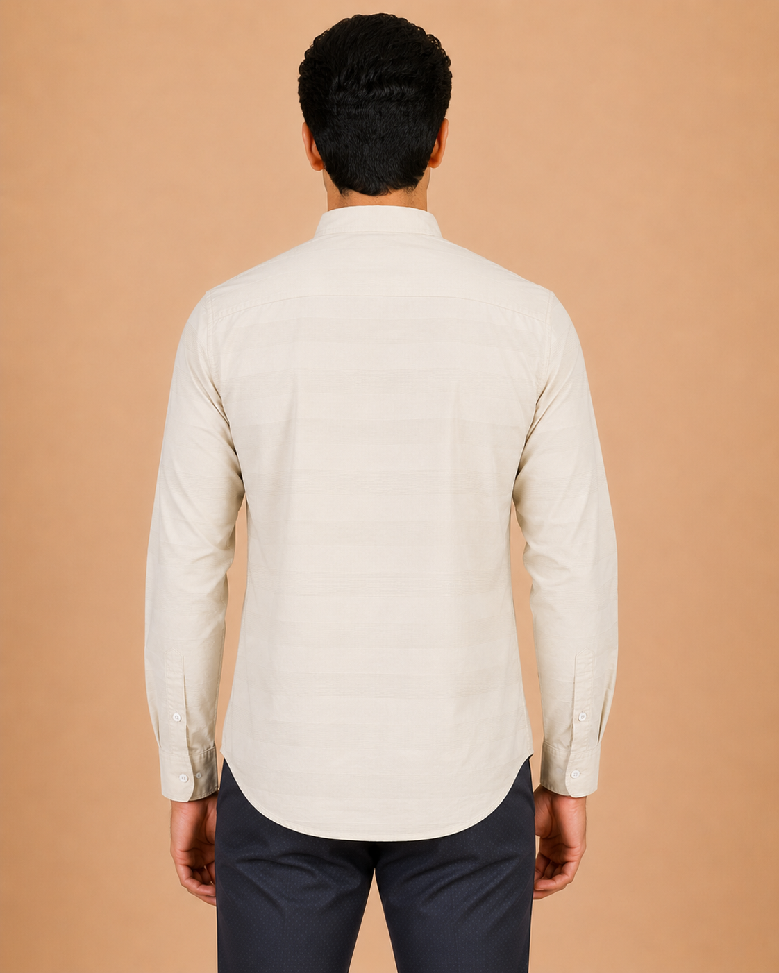 Cream Regent Textured Cotton Shirt