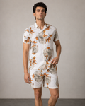 Men’s Abstract Floral Printed Cord Set | Shirt & Shorts Co-ord