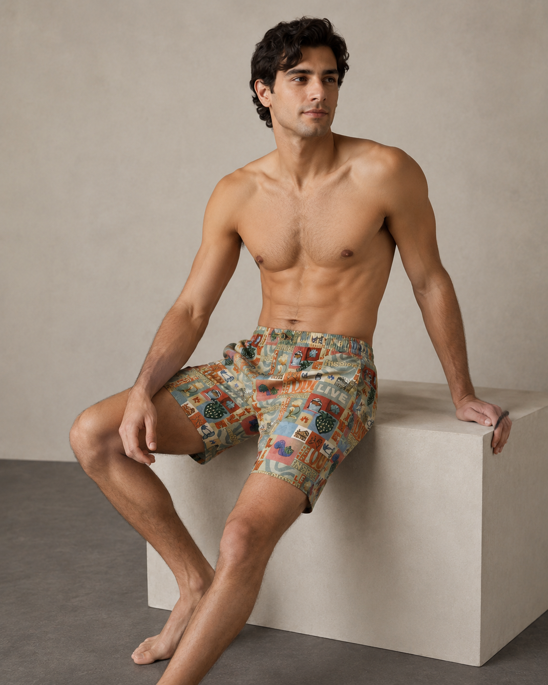 Men’s Vintage Live Graphic Cord Set | Shirt & Shorts Co-ord