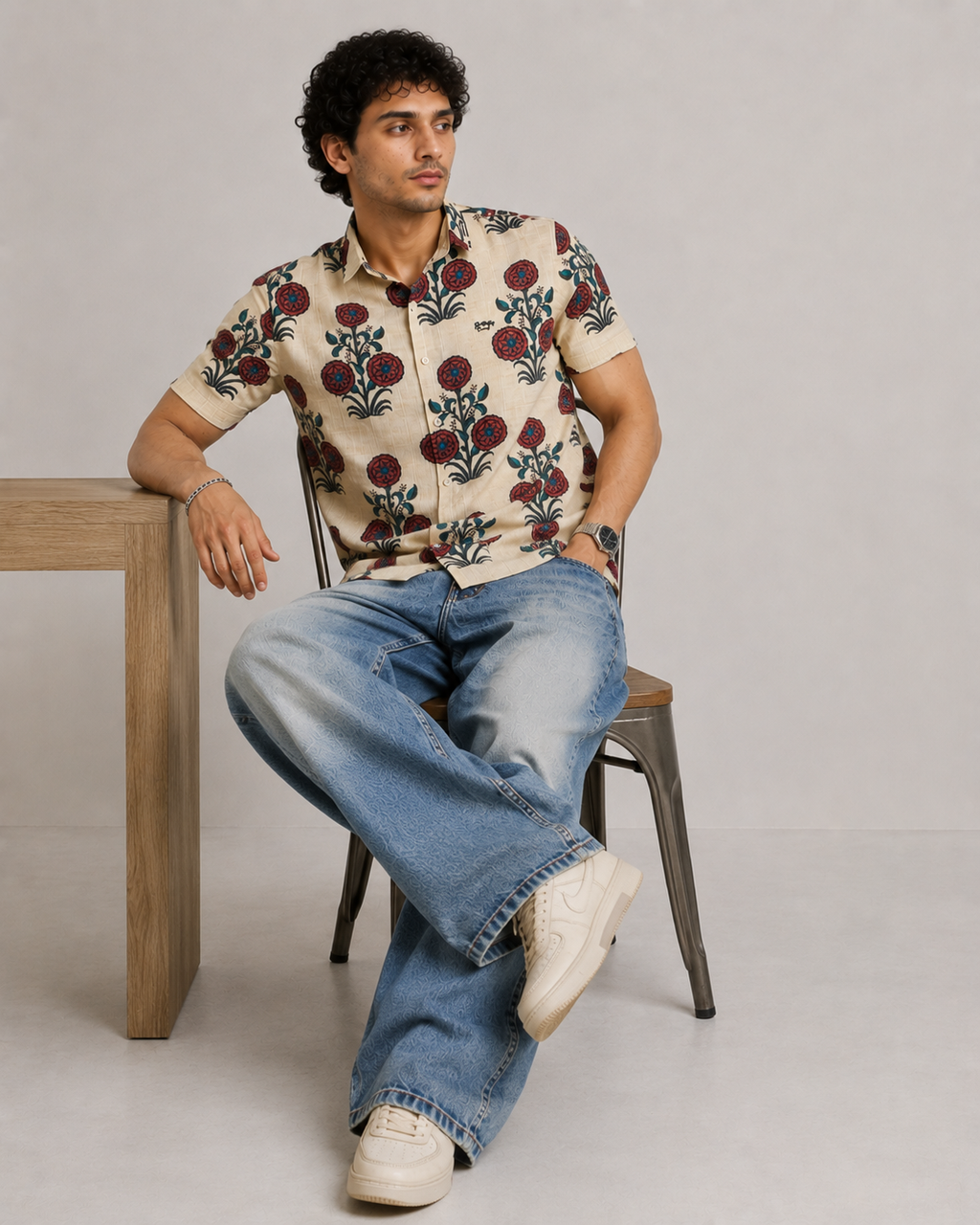 Heritage Floral Print Cotton Shirt