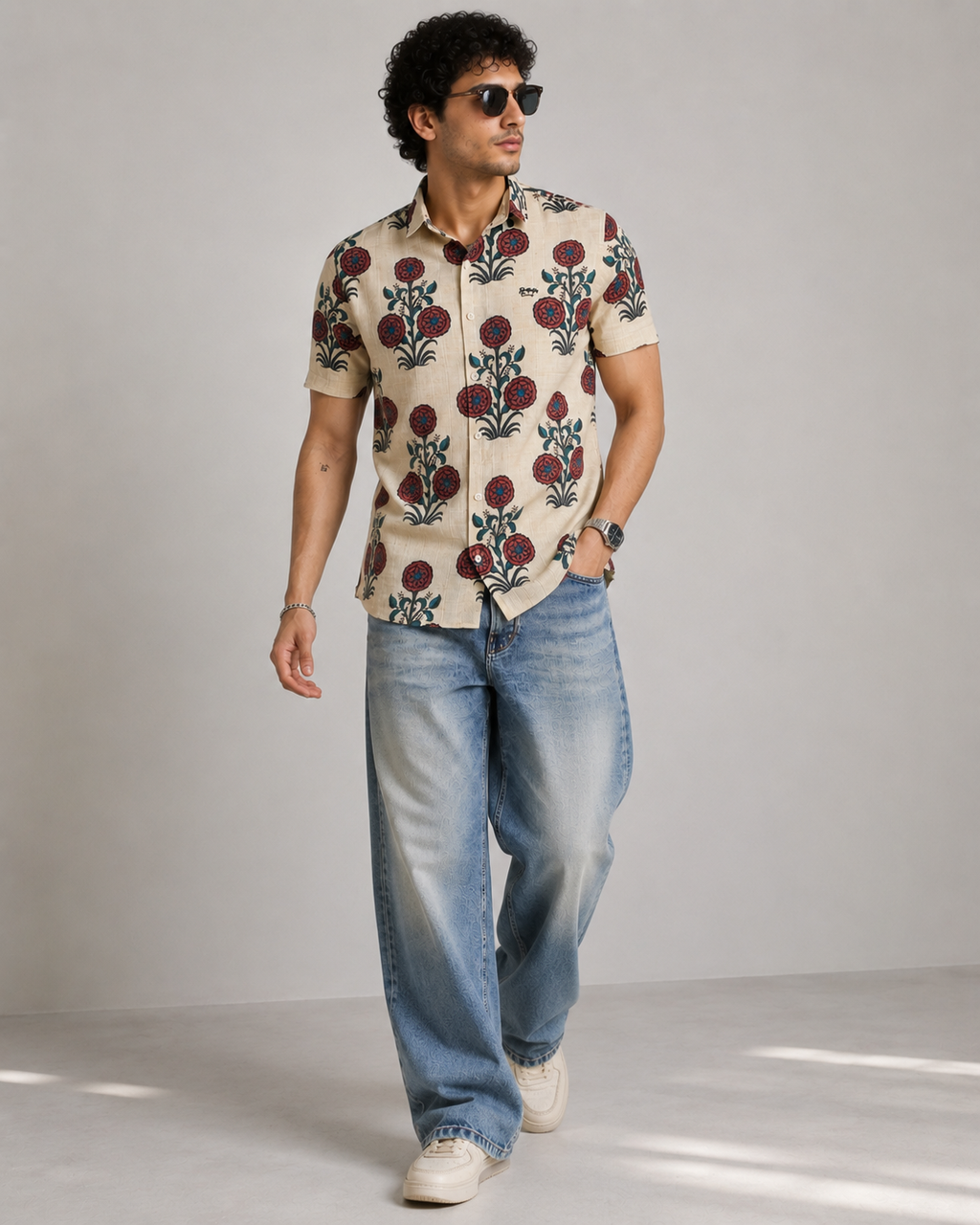 Heritage Floral Print Cotton Shirt