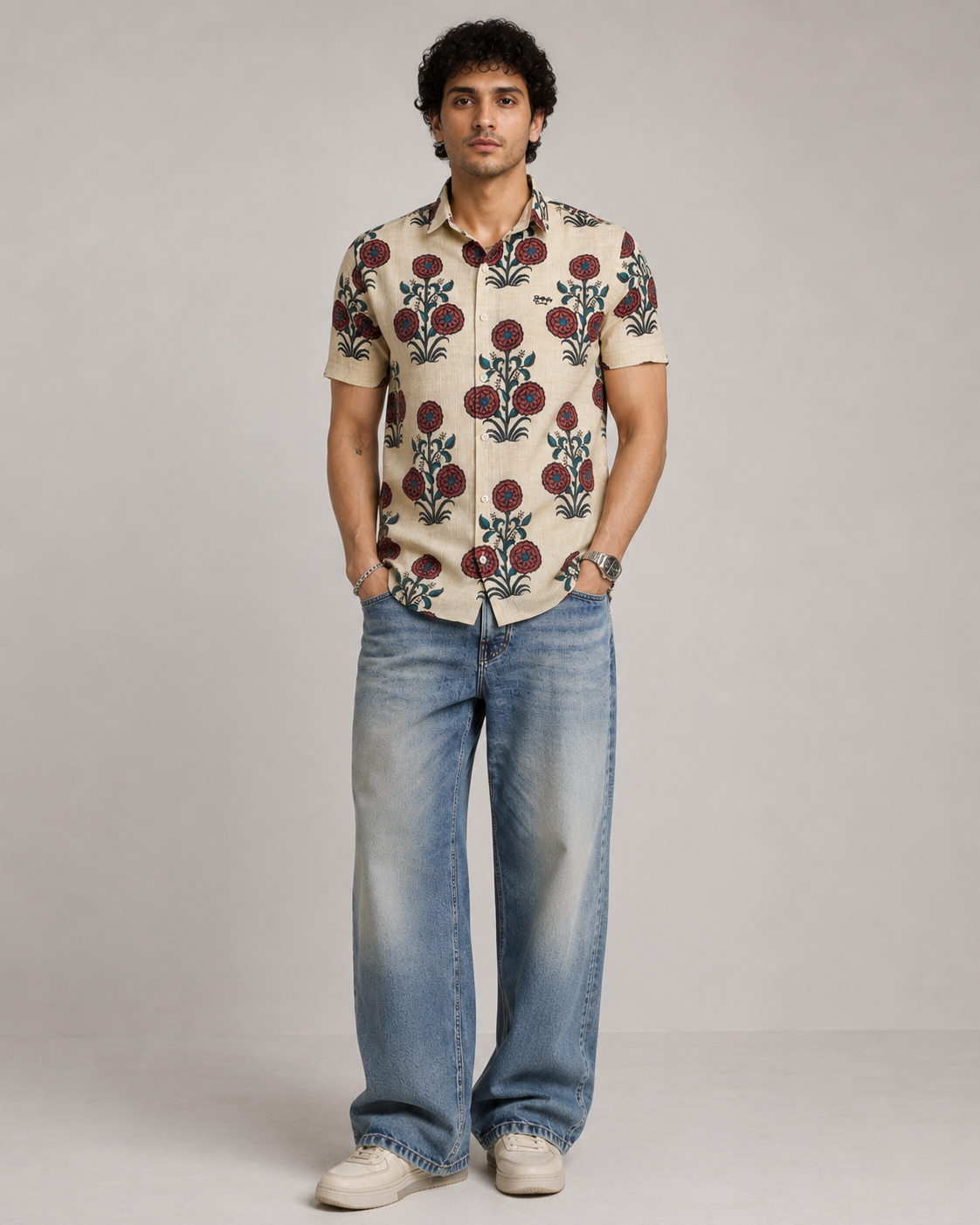 Heritage Floral Print Cotton Shirt