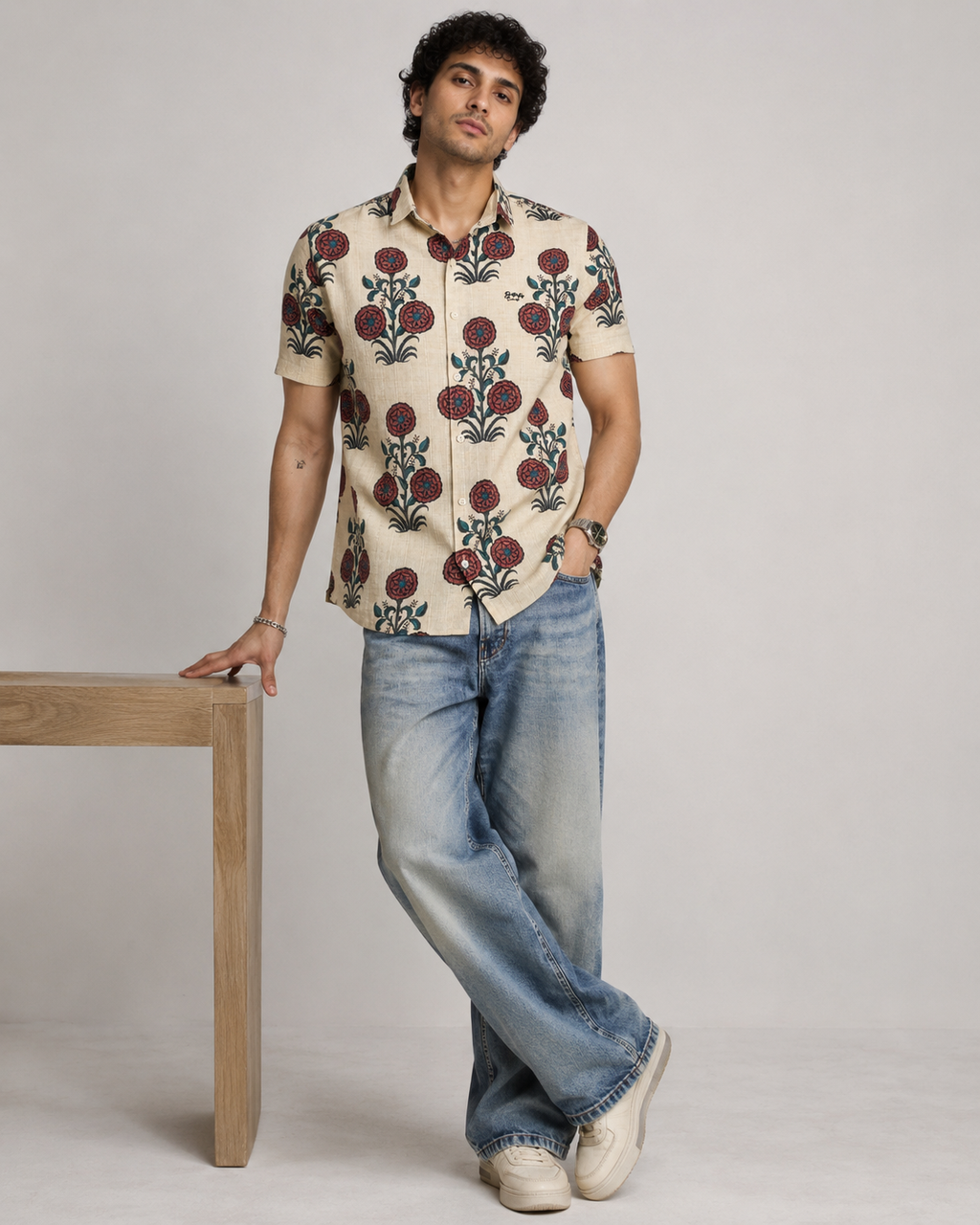 Heritage Floral Print Cotton Shirt