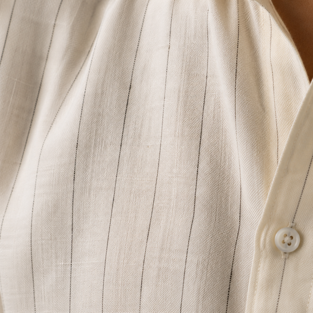 Ivory Dotted Stripe Shirt