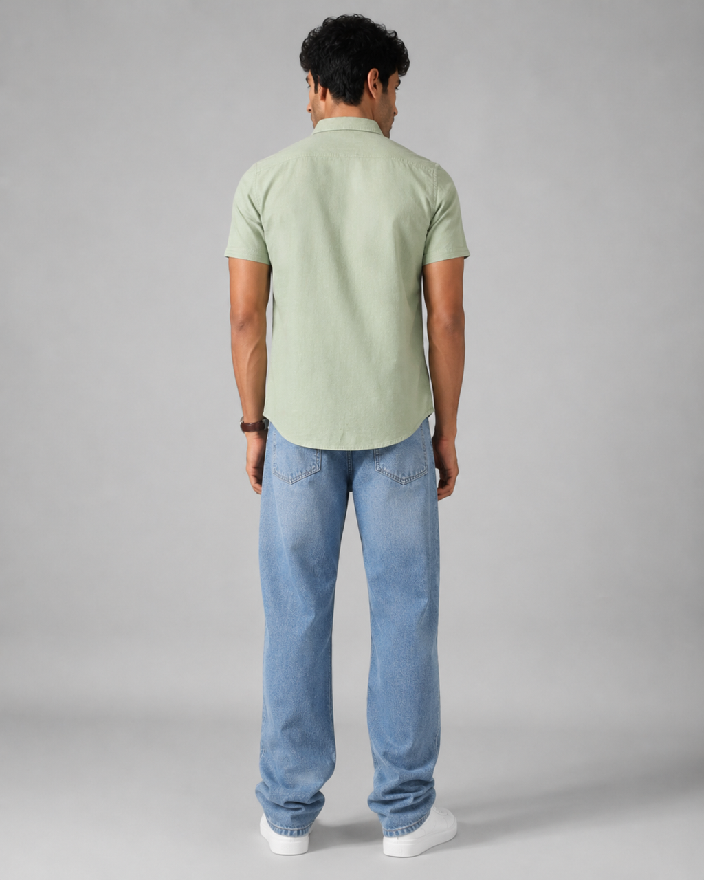Mint Solid Cotton Shirt