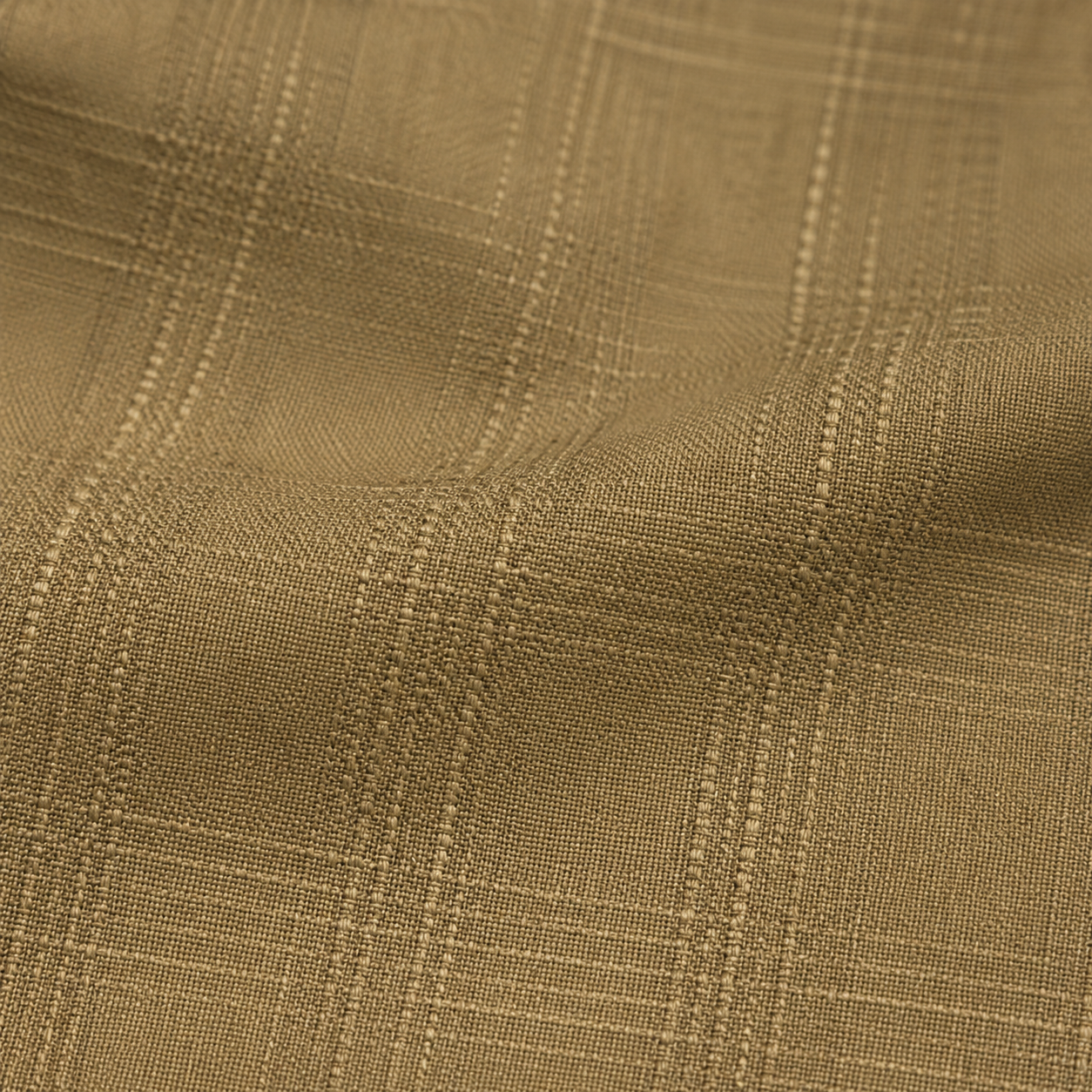 Khaki Textured Cotton Shirt