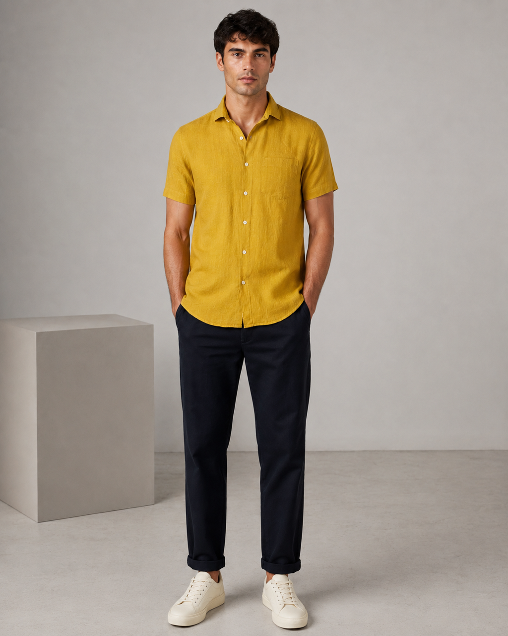 Pure Linen Shirt – Golden Sand