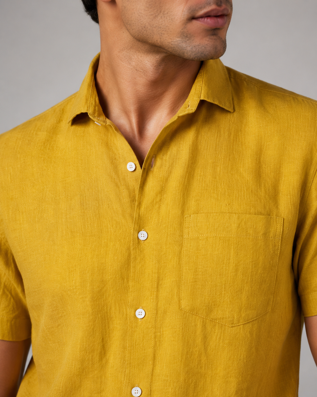 Pure Linen Shirt – Golden Sand