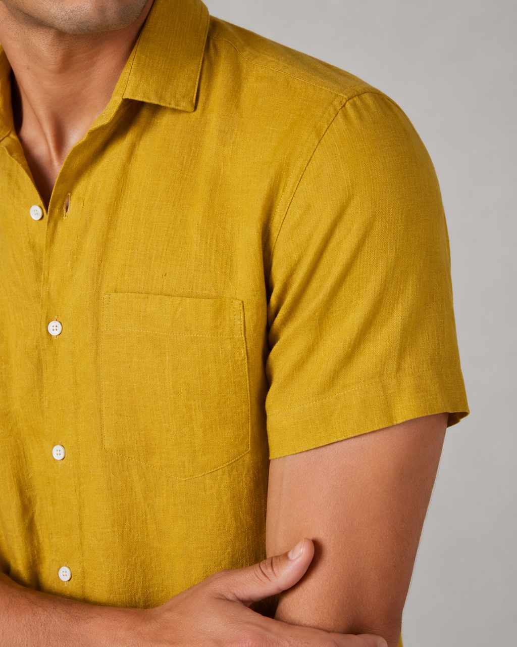 Pure Linen Shirt – Golden Sand