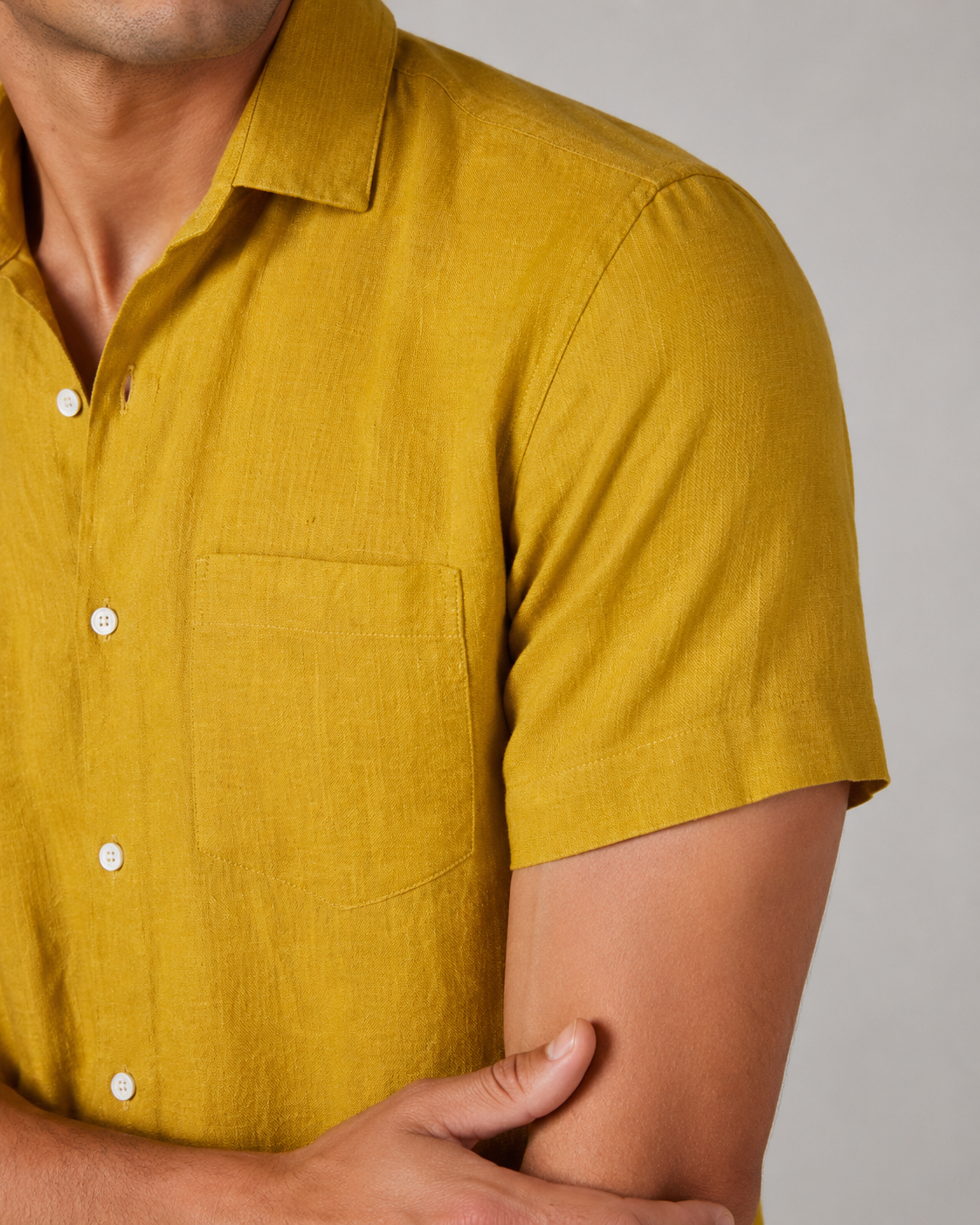 Pure Linen Shirt – Golden Sand
