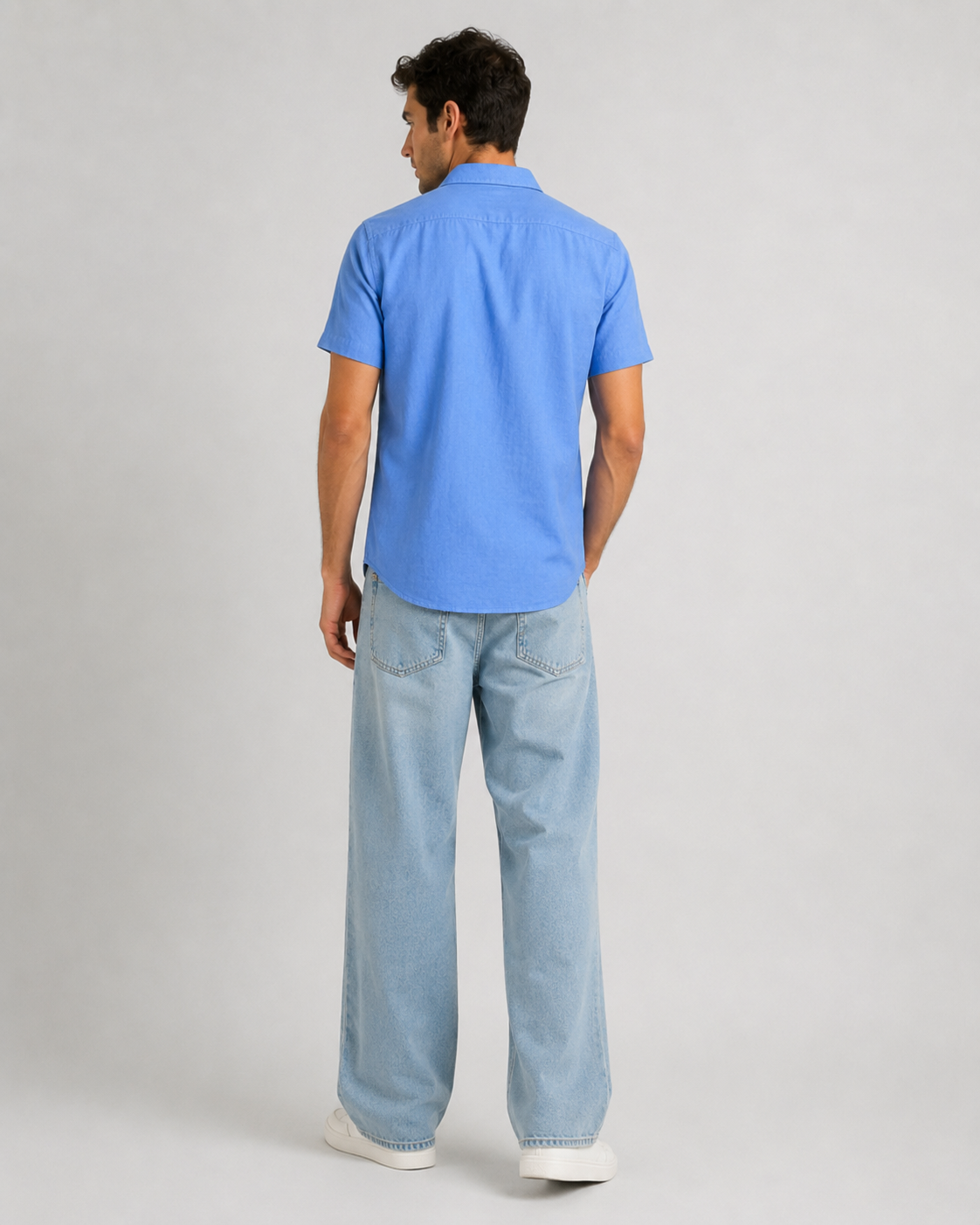Pure Linen Shirt – Powder Blue