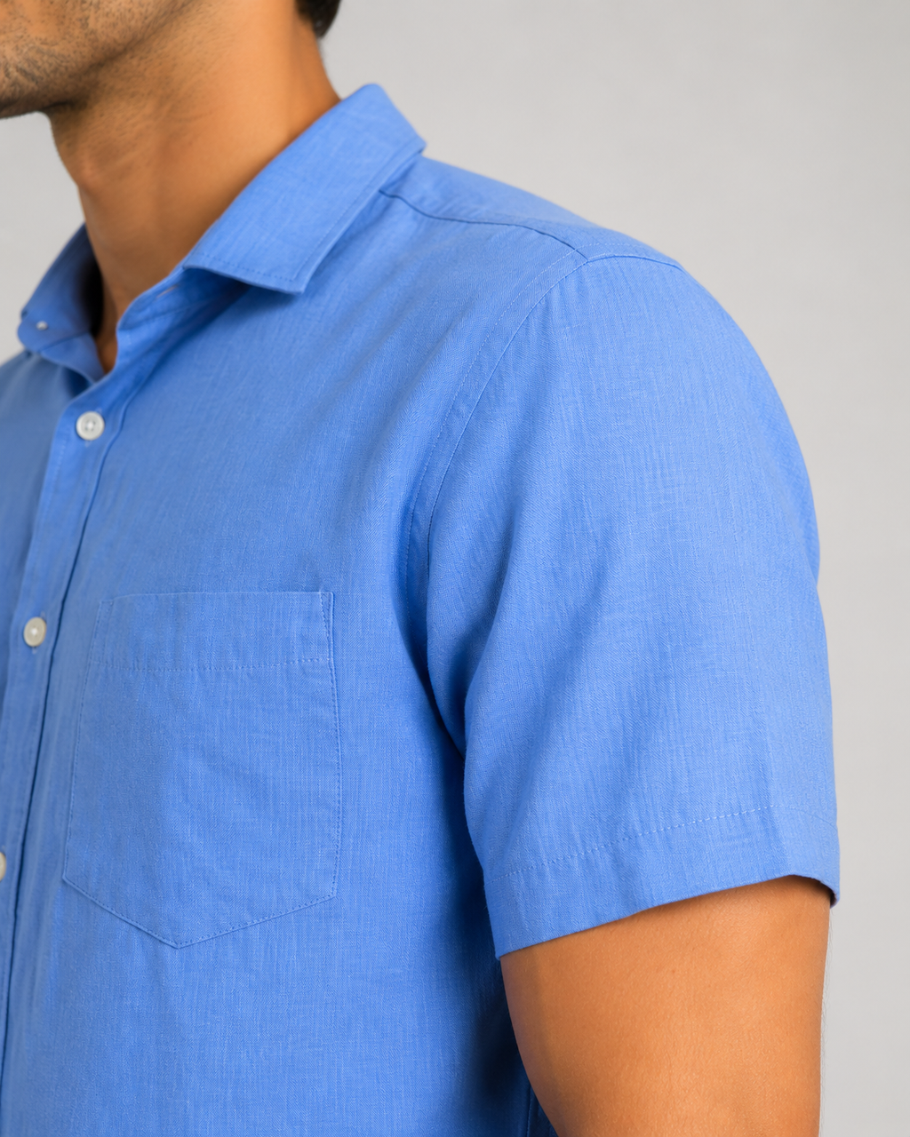 Pure Linen Shirt – Powder Blue