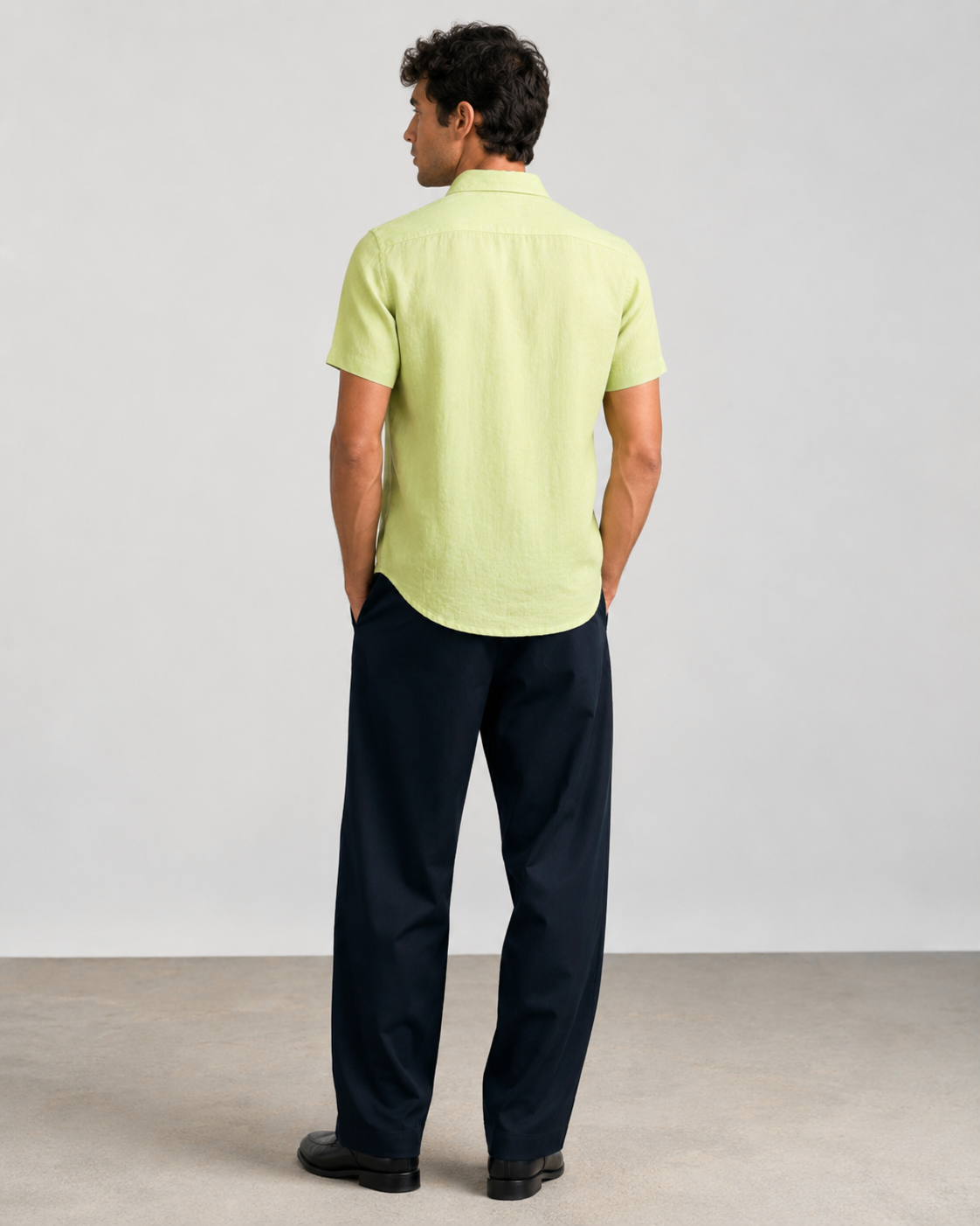 Pure Linen Shirt – Khaki Green