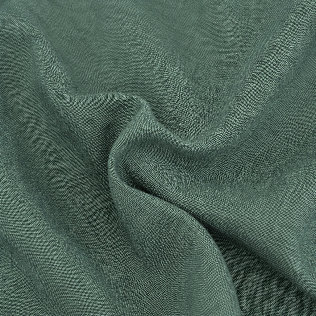 Pure Linen Shirt – Forest Green