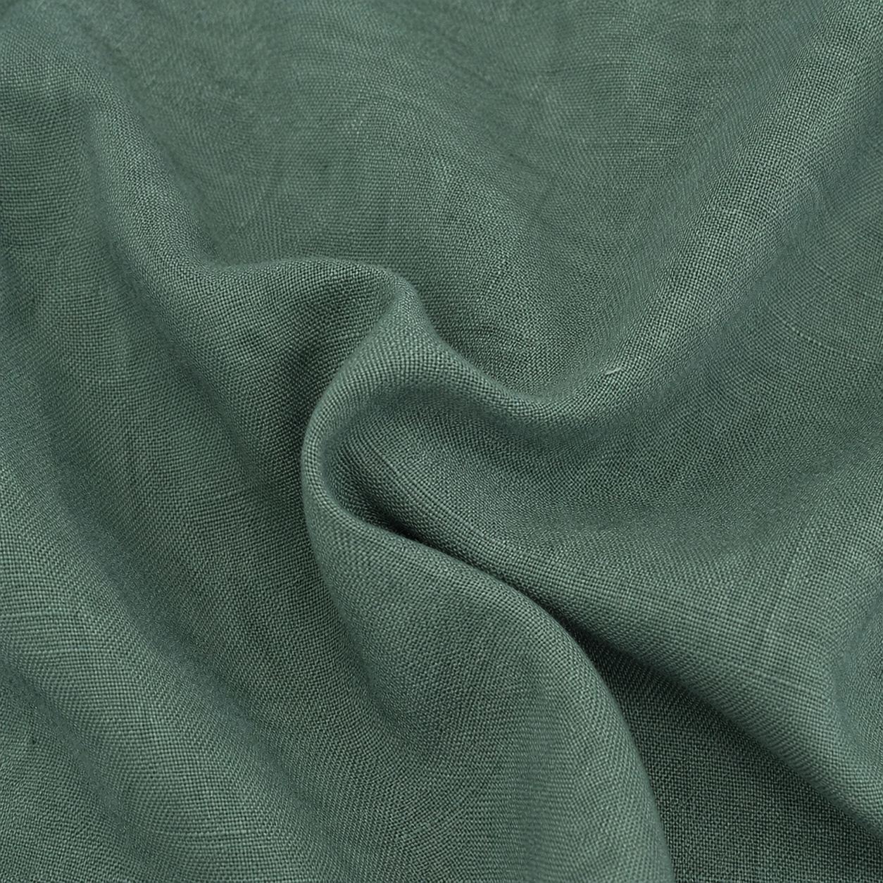 Pure Linen Shirt – Forest Green