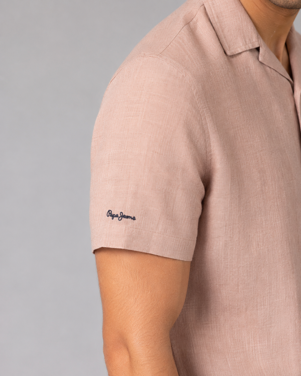 Men’s Blush Pink Pure Linen PJ Cord Set | 60 Lea Premium Linen Shirt & Pyjama Co-ord | Luxury Loungewear & Resort Set