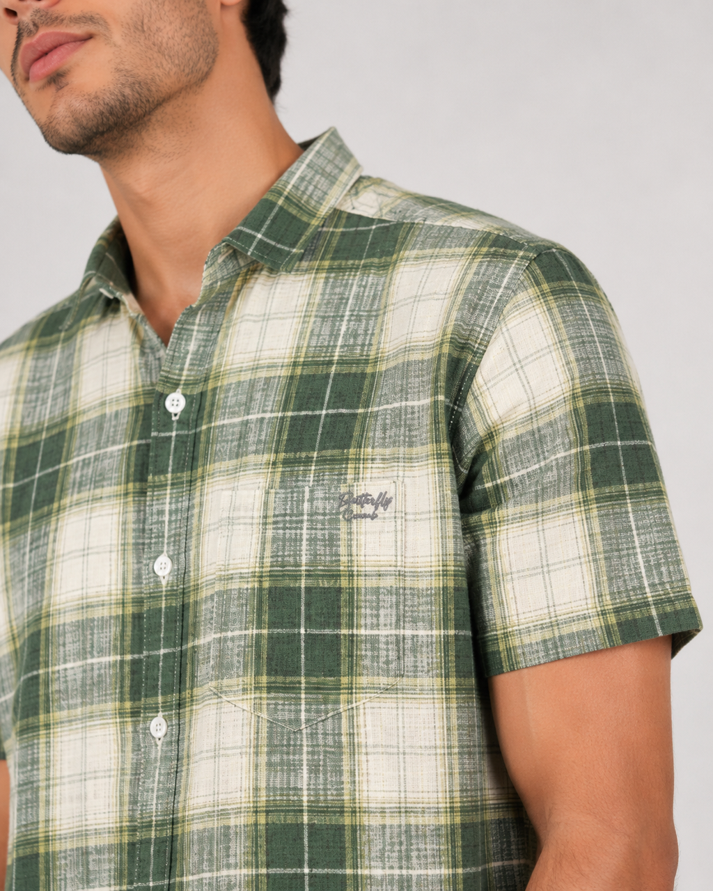 Forest Plaid Cotton Shirt
