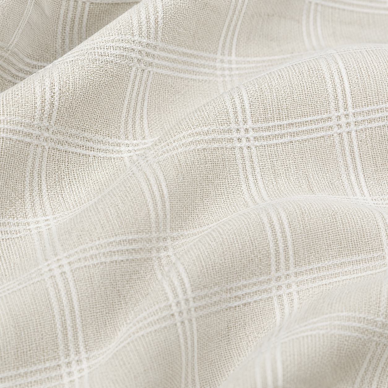 Ivory Check Cotton Shirt