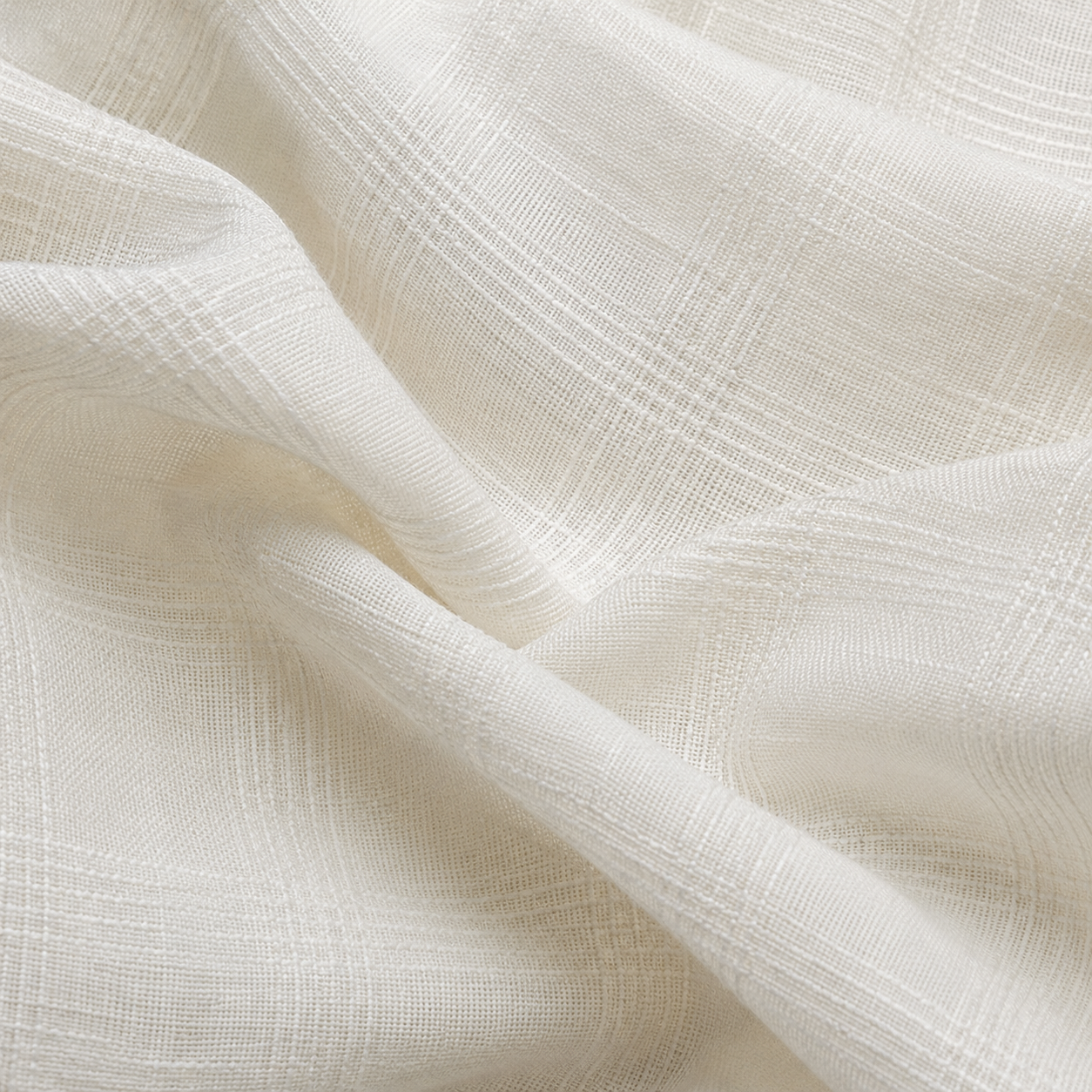 White Slub Texture Cotton Shirt