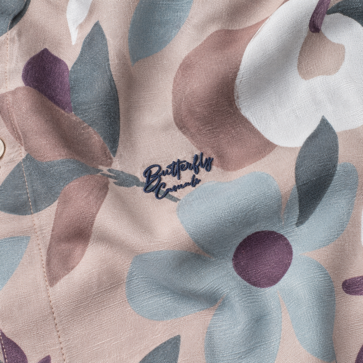 Taupe Floral Cotton Shirt