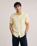 Pale Lemon Textured Cotton Shirt