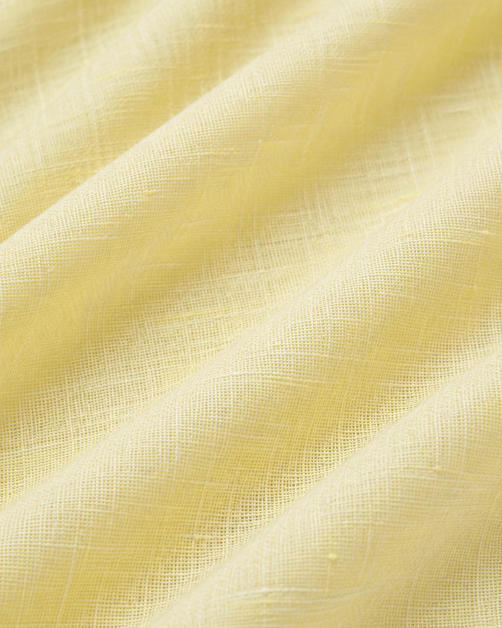 Pale Lemon Textured Cotton Shirt
