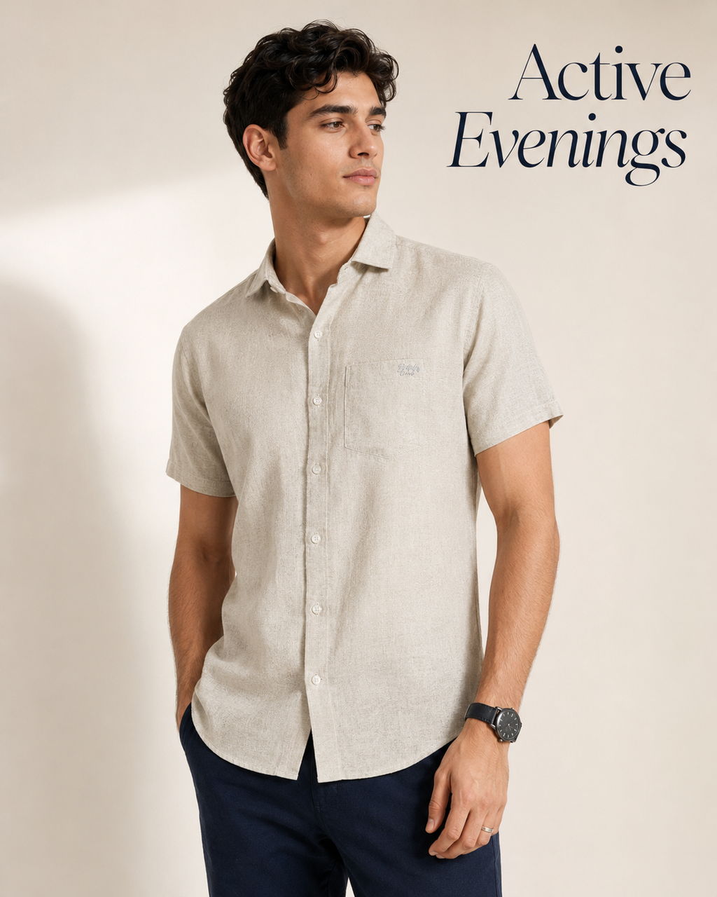 Sandstone Textured Cotton Shirt
