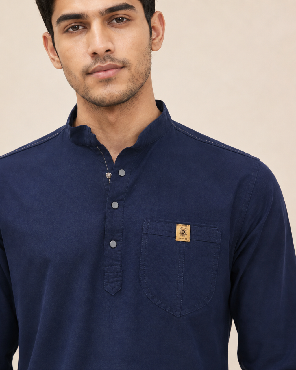 Crimson Crest Cotton Short Kurta