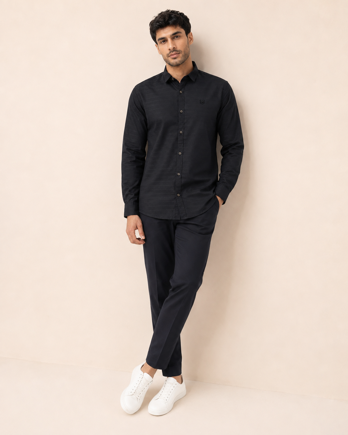 Black Horizon Cotton Shirt