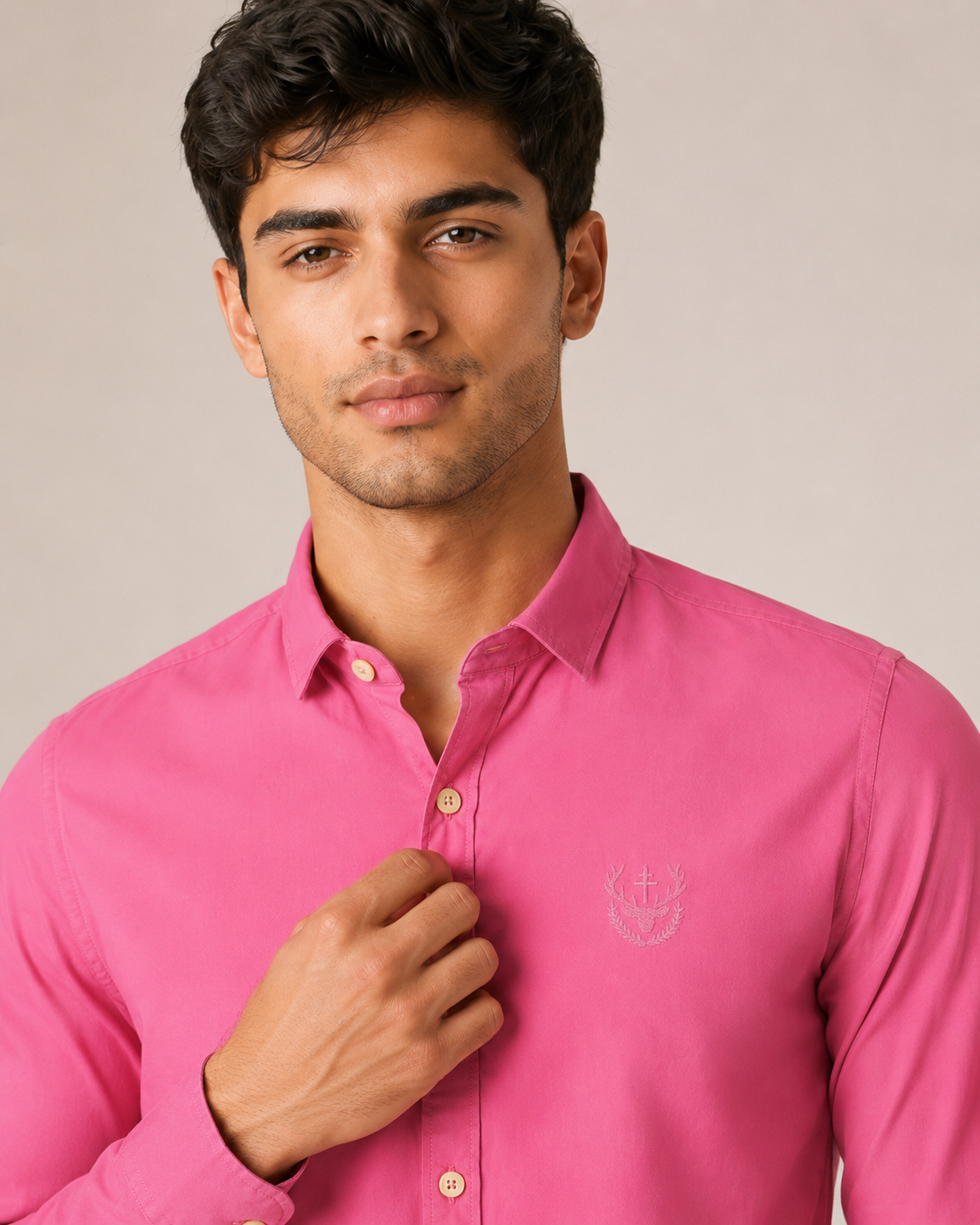 Rose Crest Cotton Shirt